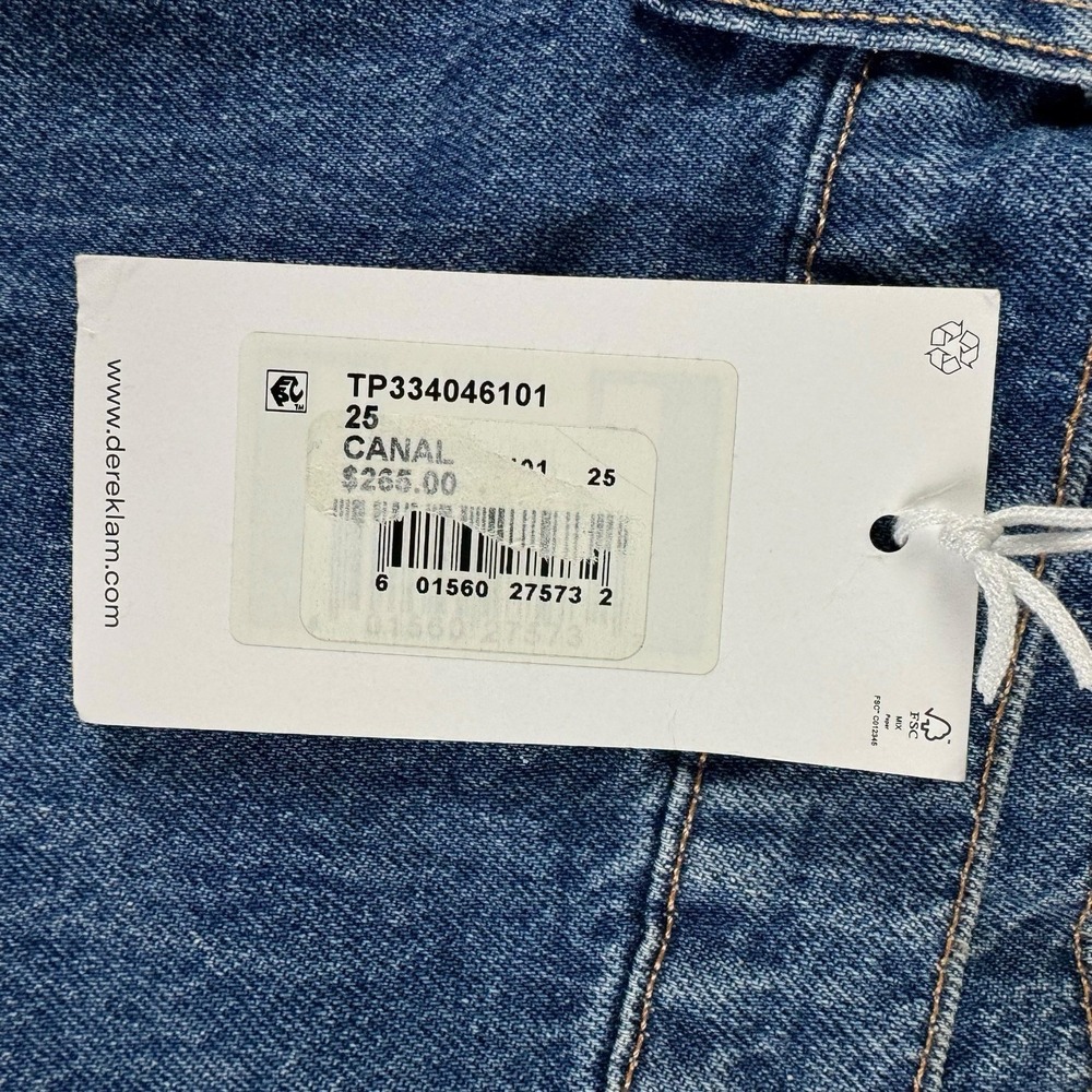 DEREK LAM 10 CROSBY Aine Asymmetrical Denim Skirt in Canal Sz 25 NWT - Picture 7 of 11